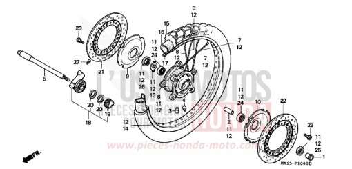 FRONT WHEEL XRV750T de 1996